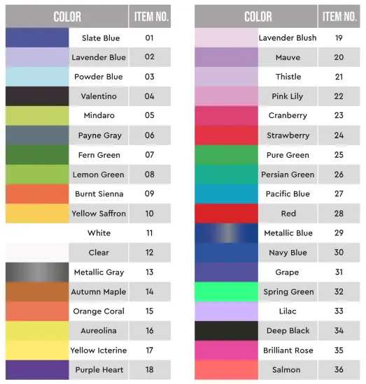 Tabla-Colores-Modulos-Slik-ORALIUM