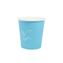 UNI0044 Vaso Dental Ecologico 4oz CELESTE