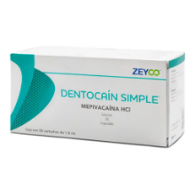 ZEY0006 Dentocaína Simple Mepivacaína plastico