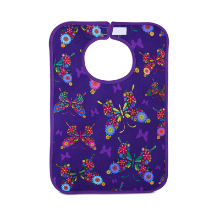 Imagen de Babero De Plástico Infantil Flores Moradas